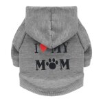 Sweats a capuche perfors pour animaux de compagnie, i love my spinal, manteau pour chien, smile puppy ...
