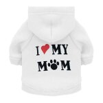Sweats a capuche perfors pour animaux de compagnie, i love my spinal, manteau pour chien, smile puppy ...