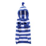 Sweat a capuche ray bleu pour chien, sweat - shirt chaud pour animal de compagnie, manteau de vtement ...