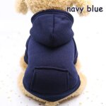 Sweat a capuche solide pour chien et chat, chemise de protection de poche, manteau chaud pour chiot, ...