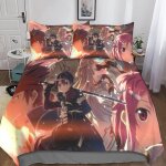 Sword art online housse de couette parure de lit de housses de couettes anime parure de couette d microfibre ...
