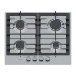 Table de cuisson a gaz - bosch serie 6 - 4 foyers - 52 x 58, 2 x 4, 5 cm - pcp6a5i90 - inox