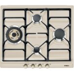 Smeg cortina sr764po - table de cuisson au gaz - 4 plaques de cuisson - niche - largeur : 55 cm - profondeur ...