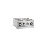 Table inox de cuisson lectrique 4 feux ()180 mm,  poser, 7000 w, 400 v - tri