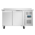 Table inox réfrigérée tropicalisée positive 2 portes gn 1 / 1, 350 w, 220 v - mono Table inox réfrigérée tropicalisée positive 2 portes gn 1 / 1, 350 w, 220 v - mono