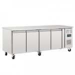 Table inox r�frig�r�e tropicalis�e positive 553 litres, 4 portes, 350 w, 220 v - mono