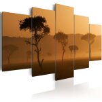 Tableau tableau africain et ethnique savane dans le brouillard 100 x 50 cm