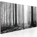 Tableau black and white forest 135 x 45 cm