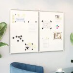 Tableau blanc magn�tique pliable 120x100x1, 7 cm aluminium