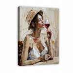 Tableau d�co femme beige moderne 100x75 cm xxl impression sur toile deco murale intiss�e pour salon chambre ...