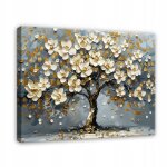 Tableau d�co fleurs abstrait moderne 60x40 cm xxl impression sur toile deco murale intiss�e pour salon ...