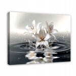 Tableau d�co fleurs moderne 120x80 cm xxl impression sur toile deco murale intiss�e pour salon chambre ...