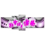 Tableau dco moderne dco fleurs - abstrait - 160x60 cm