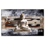 Tableau dco zen statue de bouddha asiatique - zen - 80x50 cm