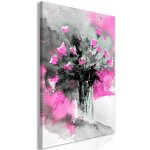 Tableau fleurs bouquet of colours (1 part) vertical pink 60 x 90 cm