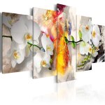 Tableau fleurs orchid�e et couleurs 200 x 100 cm