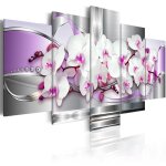 Tableau fleurs orchid�e et fantaisie 200 x 100 cm
