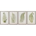 Tableau - home esprit - foug�re cottage - 4 unit�s - multicolore - 70 cm - contemporain