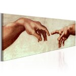 Tableau peinture religieuse god's finger 120 x 40 cm