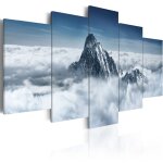 Tableau sommet de la montagne au - dessus des nuages 200 x 100 cm