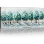Tableau sur toile fajerminart arbre abstrait aux fleurs d�coration murale pr�t � accrocher 120x50 cm ...