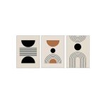 Tableau sur toile pynvdd abstraction moderne boho lot de 3 pi�ces triptyque 60x90 cm sans cadre g�om�trique ...
