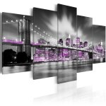 Tableau villes amethystine new york 100 x 50 cm