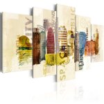 Tableau villes design urbain - 5 pi�ces 200 x 100 cm