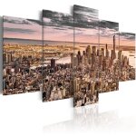 Tableau villes new york city: morning sky 200 x 100 cm