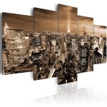 Tableau villes new york: night light 100 x 50 cm
