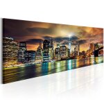 Tableau villes new york sky 135 x 45 cm