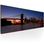 Tableau villes pont de brooklyn - panorama 120 x 40 cm