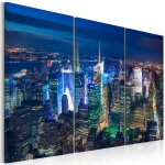 Tableau villes vue a�rienne de la ville de new york 120 x 80 cm