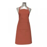 Tablier de cuisine en coton 60x80 cm panama brique, par soleil d'ocre