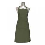 Tablier de cuisine en coton 60x80 cm panama vert, par soleil d'ocre