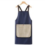 Tablier de cuisine premium avec serviettes amovibles - imperm�able et r�sistant a l'huile bleu