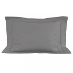 Taie d'oreiller en coton 50x75 cm percale gris, par soleil d'ocre