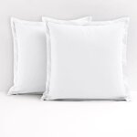 Taie d'oreiller coton blanc 65x65 cm