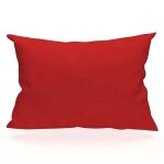 Taie d'oreiller rectangle us 50x75 cm en coton uni 57 fils soleil d'ocre rouge