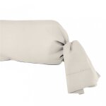 Taie de traversin en coton 45x185 cm percale ecru, par soleil d'ocre