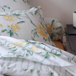 Taie de traversin percale de coton floral