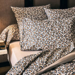 Taie de traversin percale de coton l�opard