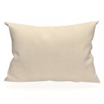 Taietaie d'oreiller rectangle us 50x75 cm en coton uni 57 fils soleil d'ocre ecru