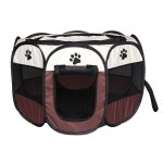 Taille - 74x74x43cm - caf� - cage pour animaux domestiques, tente portable pliable pour chien, maison, ...