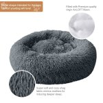 Taille - diameter 60cm - gris fonc� - lit rond super doux pour chien, canap�, tapis de chat en peluche, ...