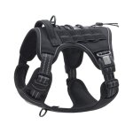 Taille l, noir , harnais de chien anti traction, harnais tactique chien respirant r�glable facile a mettre ...