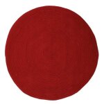 Tam tam tapis rond en coton r�versible effet cordage diam�tre 120 cm - rouge