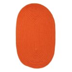 Tam tam - tapis ovale en coton r�versible effet cordage 50 x 80 cm orange