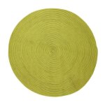 Tam tam - tapis rond en coton r�versible effet cordage diam�tre 120 cm vert anis