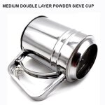 Tamis a farine en acier inoxydable, maille fine, pour poudre, sucre glacé, tasse, gadget de cuisine, ... Tamis a farine en acier inoxydable, maille fine, pour poudre, sucre glacé, tasse, gadget de cuisine, ...